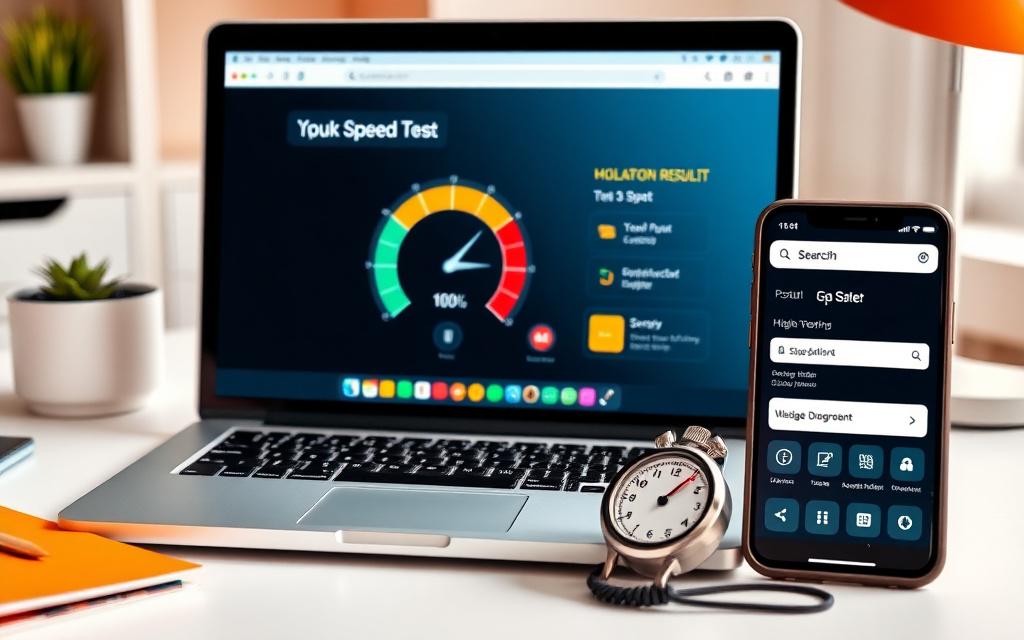 Website speed test showing a high performance score